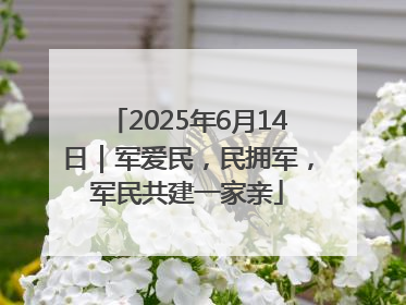 2025年6月14日｜军爱民，民拥军，军民共建一家亲