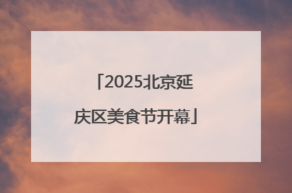2025北京延庆区美食节开幕