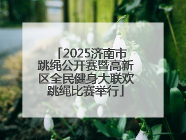 2025济南市跳绳公开赛暨高新区全民健身大联欢跳绳比赛举行