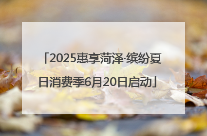 2025惠享菏泽·缤纷夏日消费季6月20日启动