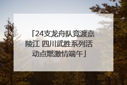 24支龙舟队竞渡嘉陵江 四川武胜系列活动点燃激情端午