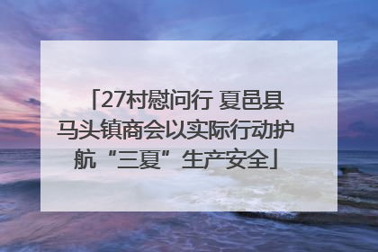 27村慰问行 夏邑县马头镇商会以实际行动护航“三夏”生产安全