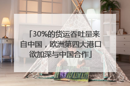 30%的货运吞吐量来自中国，欧洲第四大港口欲加深与中国合作