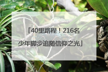 40里路程！216名少年脚步追随信仰之光