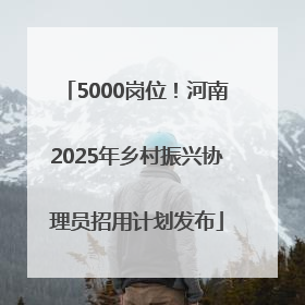 5000岗位！河南2025年乡村振兴协理员招用计划发布