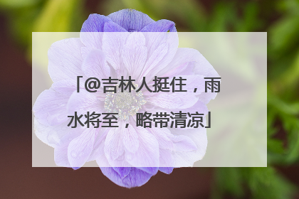@吉林人挺住，雨水将至，略带清凉