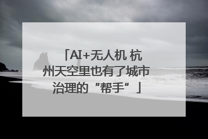 AI+无人机 杭州天空里也有了城市治理的“帮手”