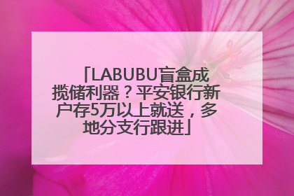 LABUBU盲盒成揽储利器？平安银行新户存5万以上就送，多地分支行跟进