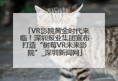 VR影院黄金时代来临！深圳报业集团宣布打造“树莓VR未来影院”_深圳新闻网